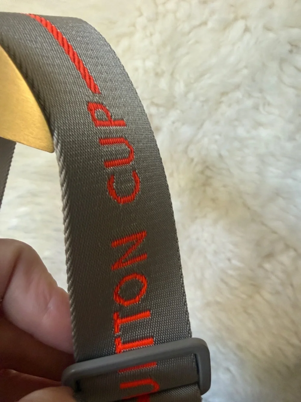 Louis Vuitton Cup Cream Sling Messenger Bag with Orange Trim Strap